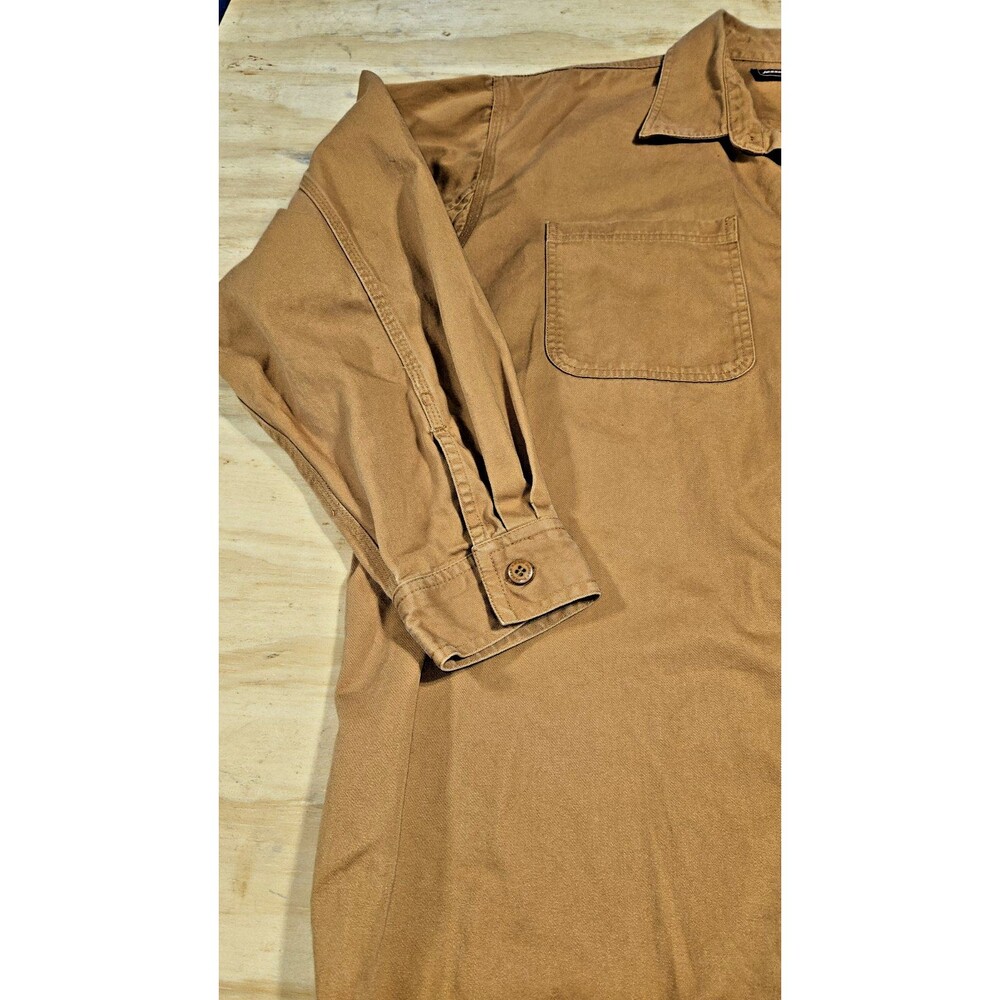 Jesse James Workwear Shirt Men 2XL Industrial Outdoor Button Down Brown Canvas - Picture 4 of 12